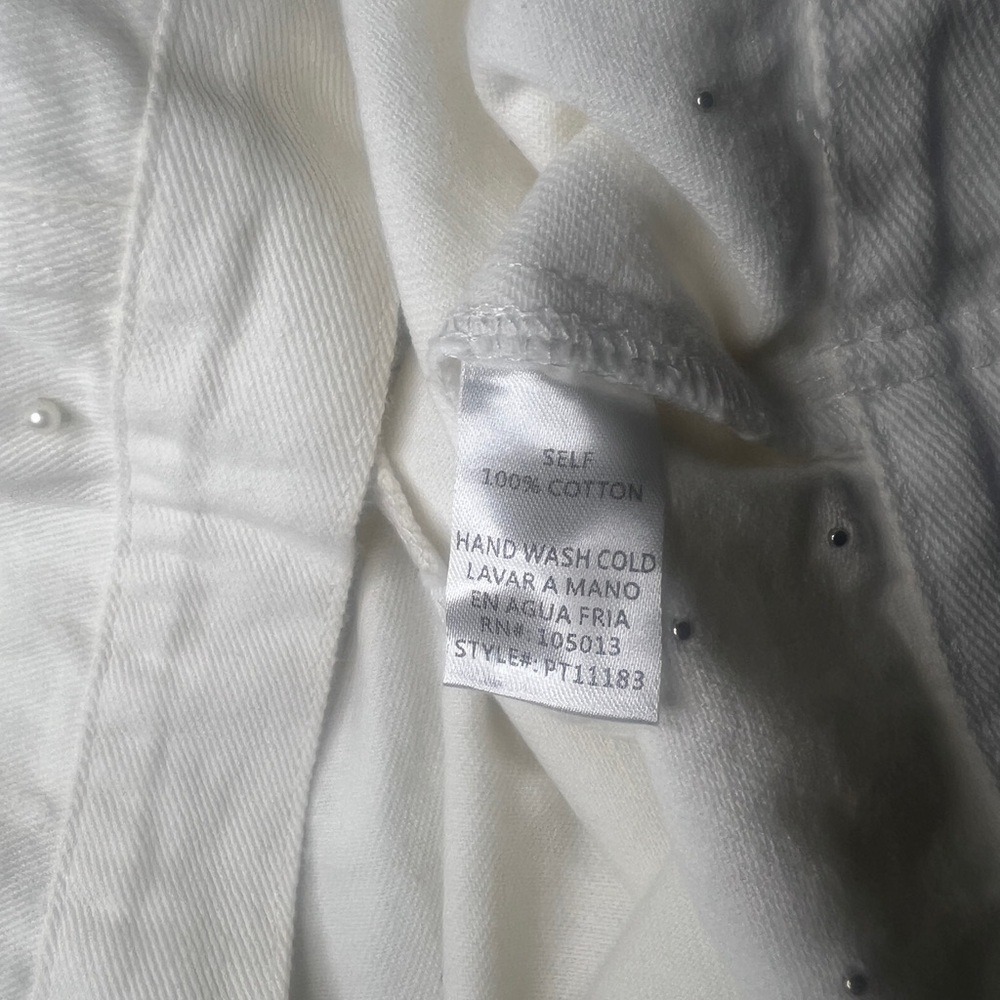 Savanna Jane White Denim‎ Jacket Pearl Embellished - Picture 9 of 9